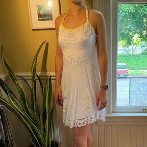 Free People White Halter Dress